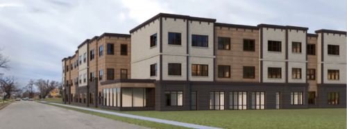Rendering of Amethyst Place's affordable housing expansion project at 28th and Tracy in Kansas City, MO